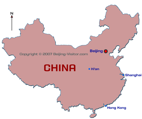China Outline Map Beijing Visitor China Travel Guide