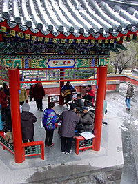 Traditional music in Beihai Park, Beijing, China.