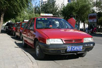 Beijing taxi service, China.