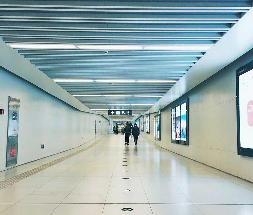 Beijing subway train, Beijing, China.
