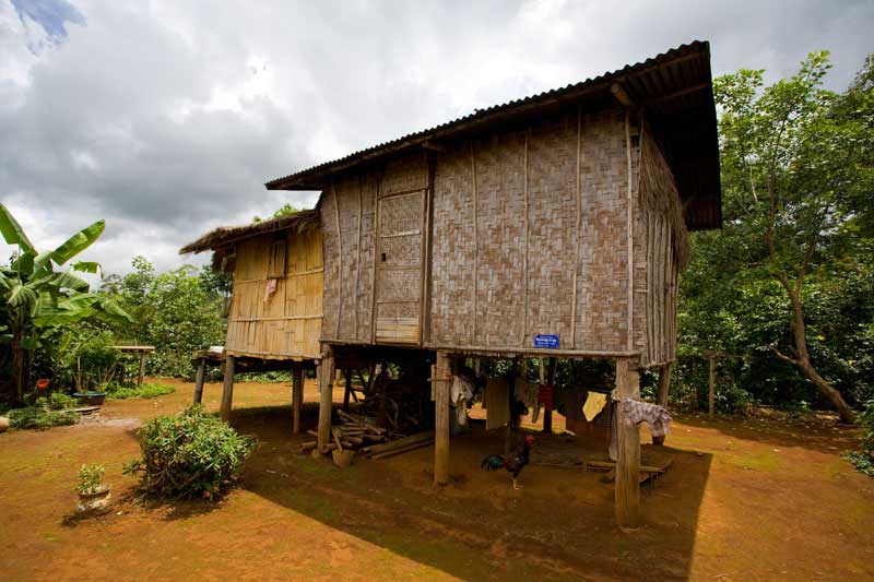 Village hut.