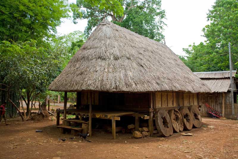 Village hut, Laos.