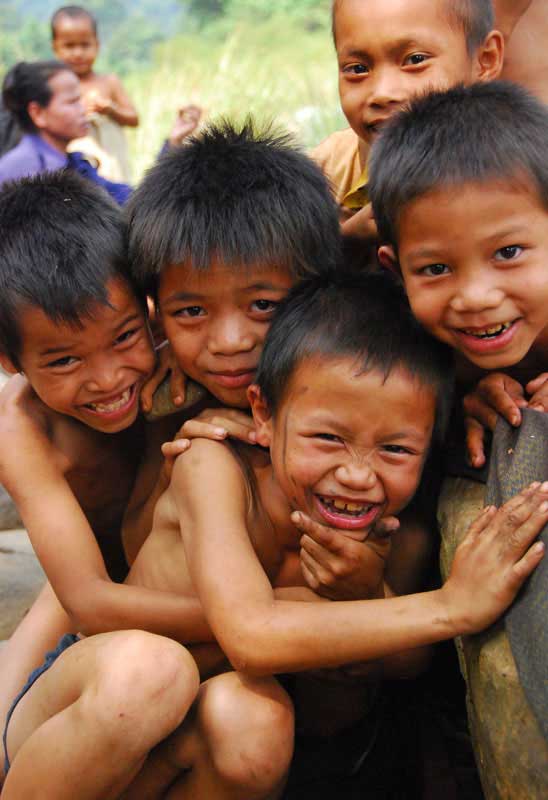 Having fun, Laos.