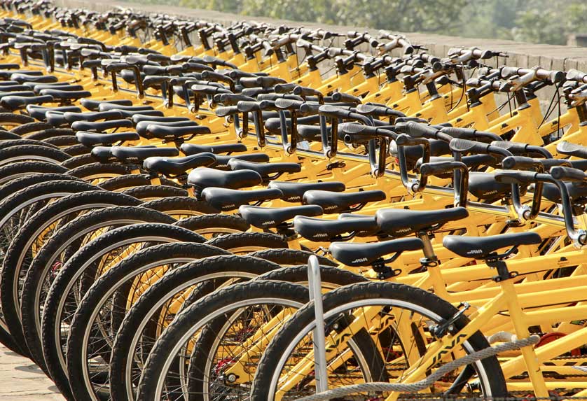 Rental bicycles in Xian, China.