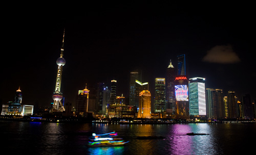 Pudong By Night, Shanghai, China.