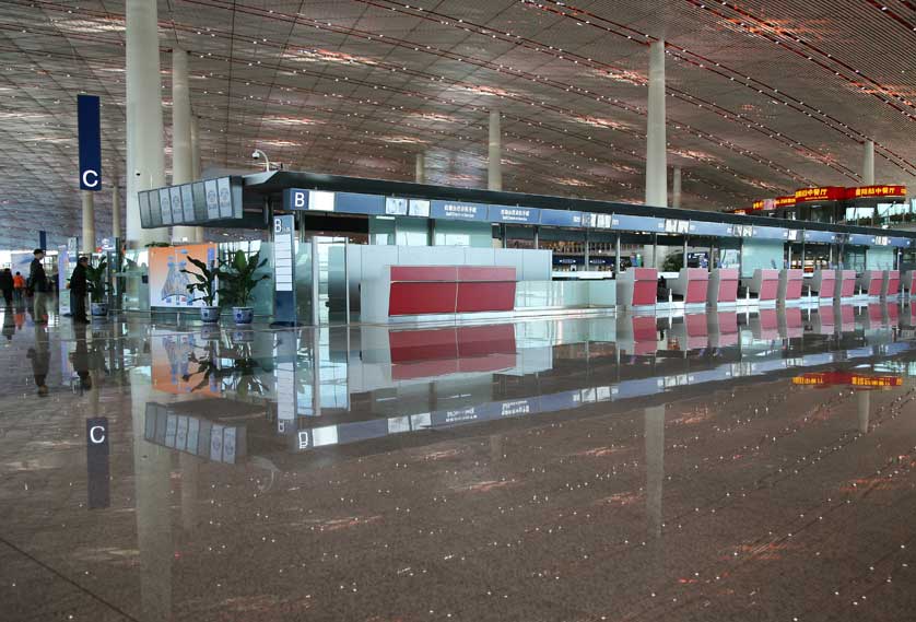 Beijing Airport Beijing Capital International Airport Check-in Counter.