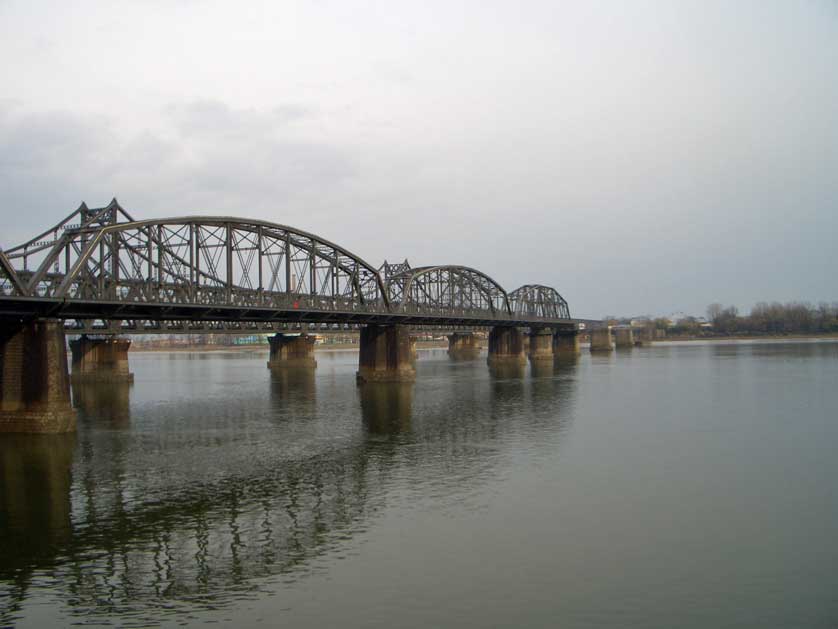 Yalu River Bridges, Dandong, China.
