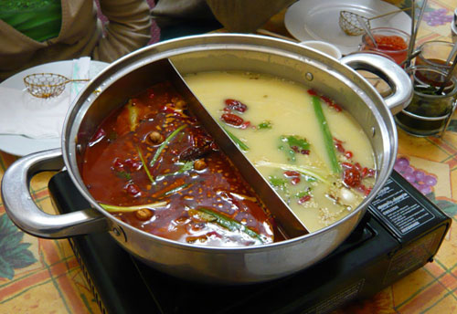 Chengdu hotpot, Sichuan.