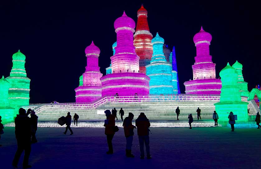 Ice sculpture at Harbin ice festival.