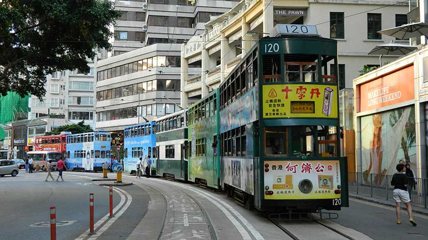 Hong Kong trams, China.