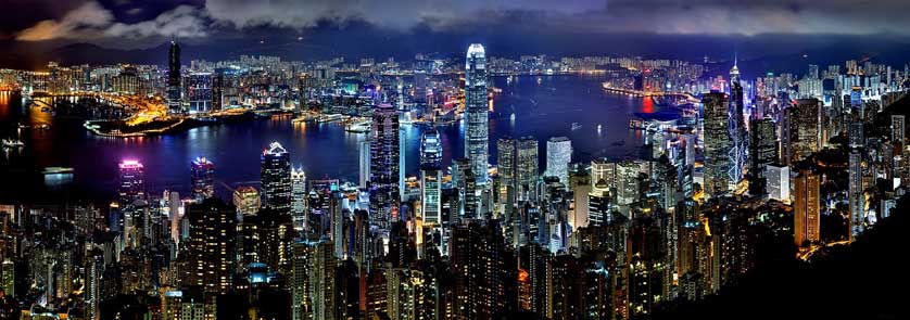 Hong Kong skyscrapers, China.