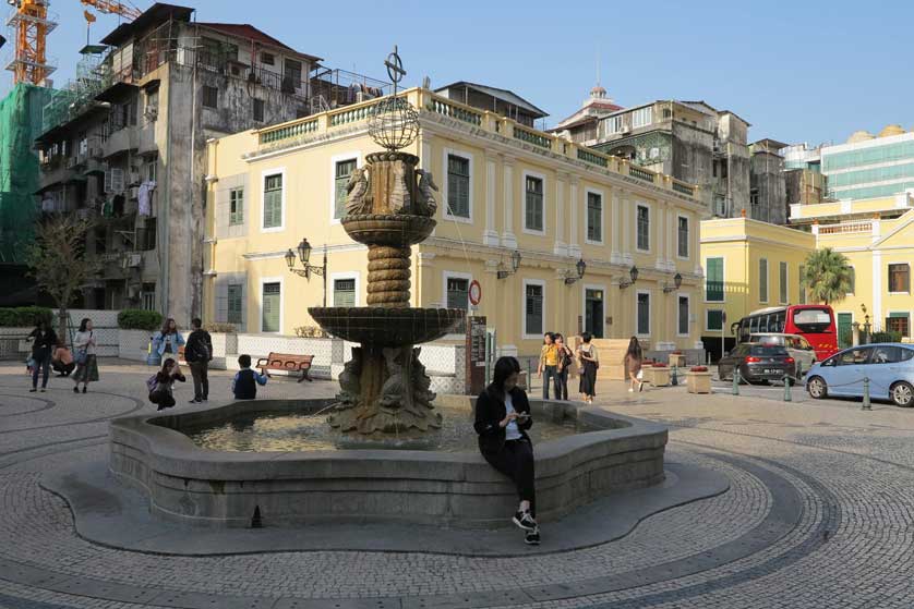 Largo de S&eacute; and fountain, Macau, China.