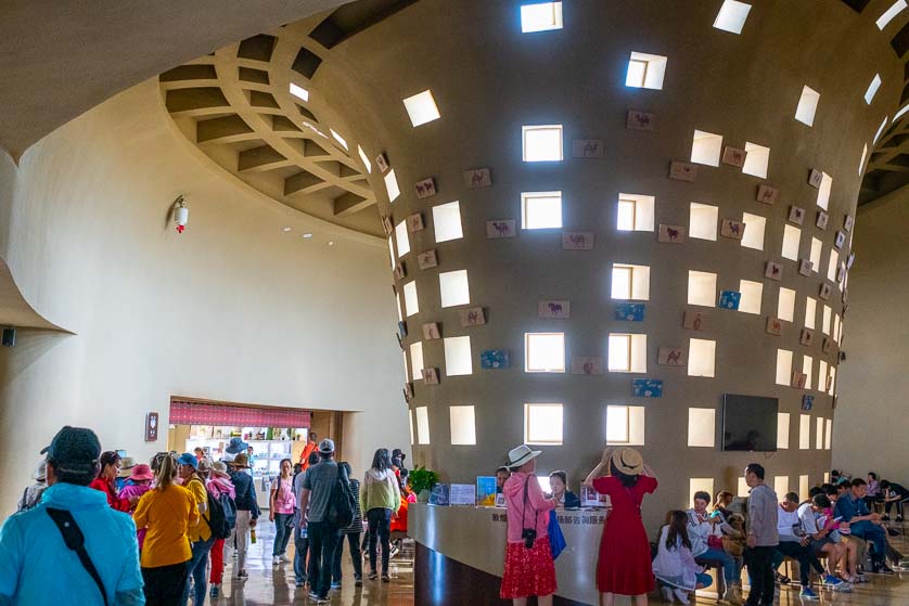 Inside the Mogao Caves Visitors Center, Dunhuang, China.