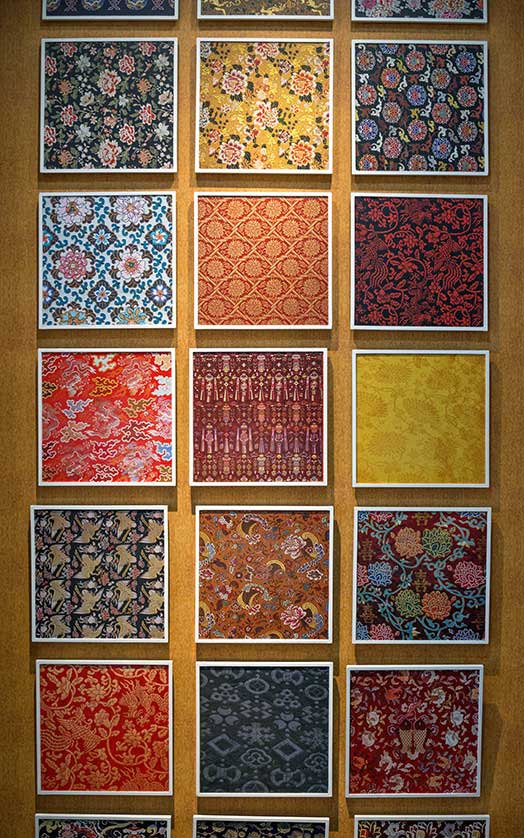 Examples of brocade, China