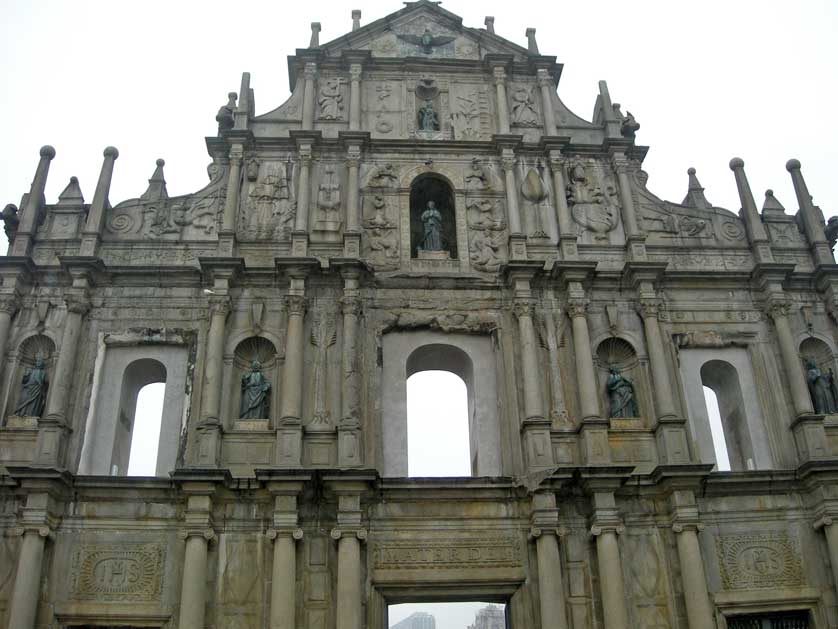 The Baroque architecture of the exterior.