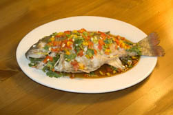 Steamed Perch.