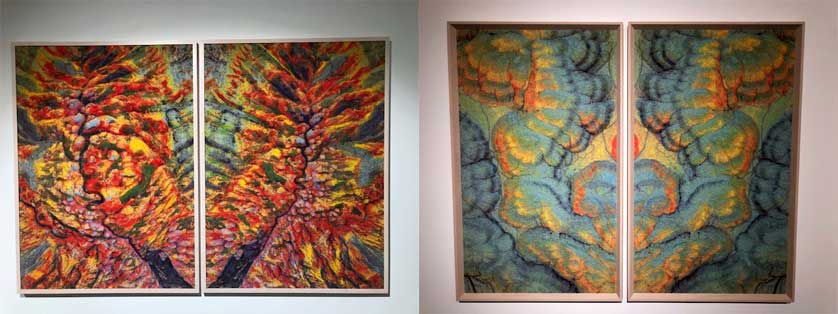 Contemporary art on display.