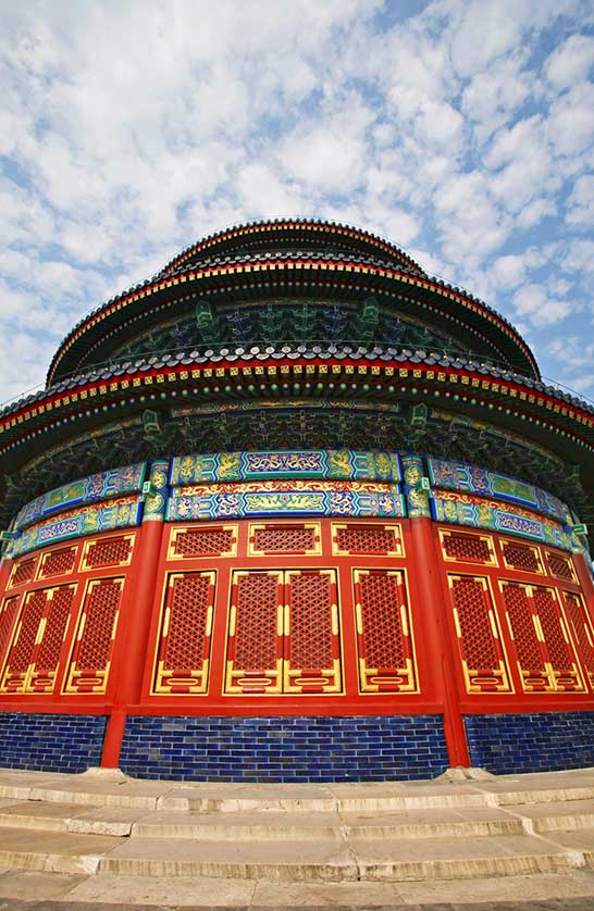 Temple of Heaven with red wall, Beijing.