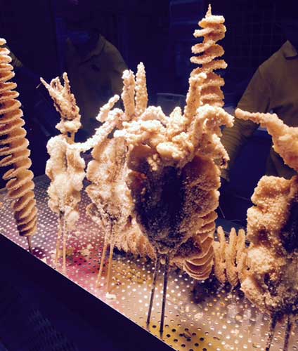 Fried Squid and Octopus, Xiamen, China.