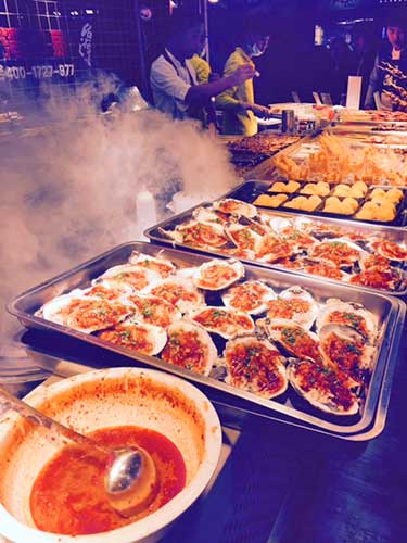 Steamed Oysters in Xiamen, China.