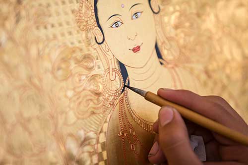 Thangka Painting, Wutun Monastery, Qinghai, China