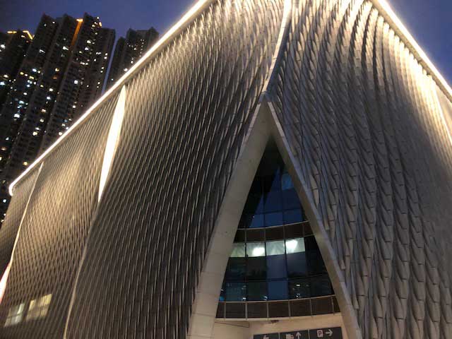 The architecture is inspired by Chinese lanterns.