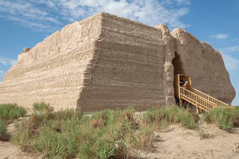 Yardang National Geopark ancient fortress, Dunhuang, China.